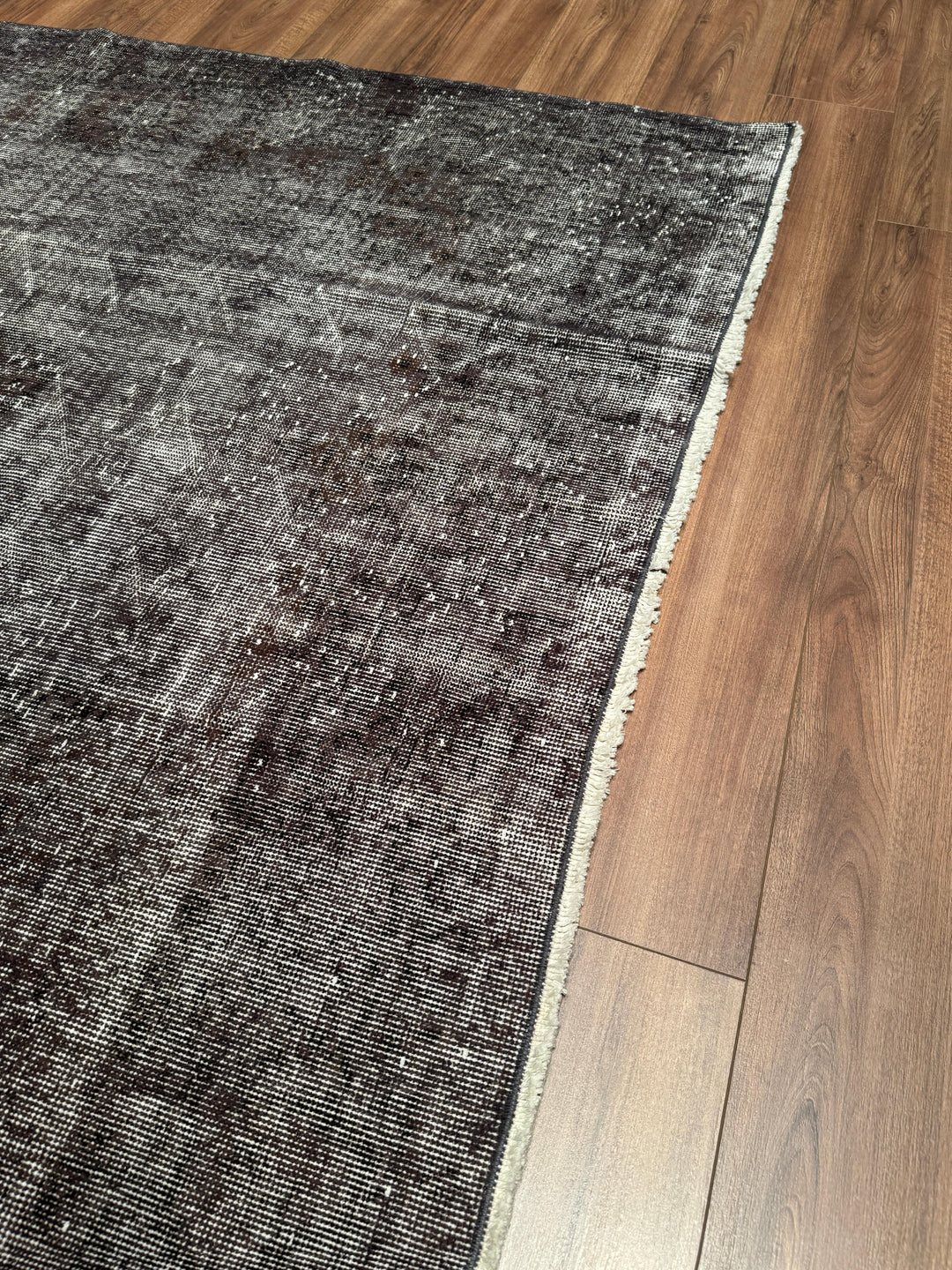 Orijinal Vintage Gri Kök Boya Yün El Dokuma Halı 168x274 4.60 Metrekare - 5x8 ft