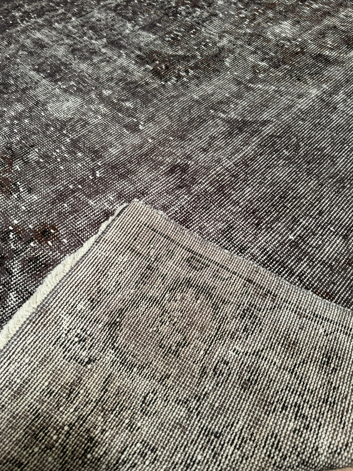 Orijinal Vintage Gri Kök Boya Yün El Dokuma Halı 168x274 4.60 Metrekare - 5x8 ft