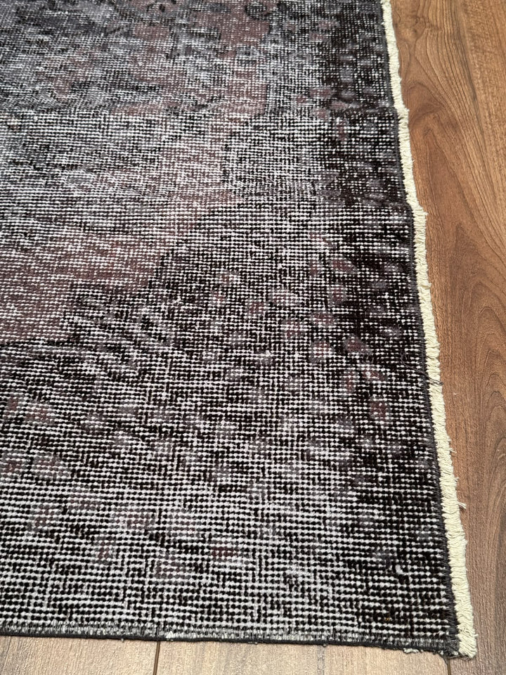 Orijinal Vintage Mor Gri Kök Boya Yün El Dokuma Halı 177x293 5.19 Metrekare - 6x8 ft