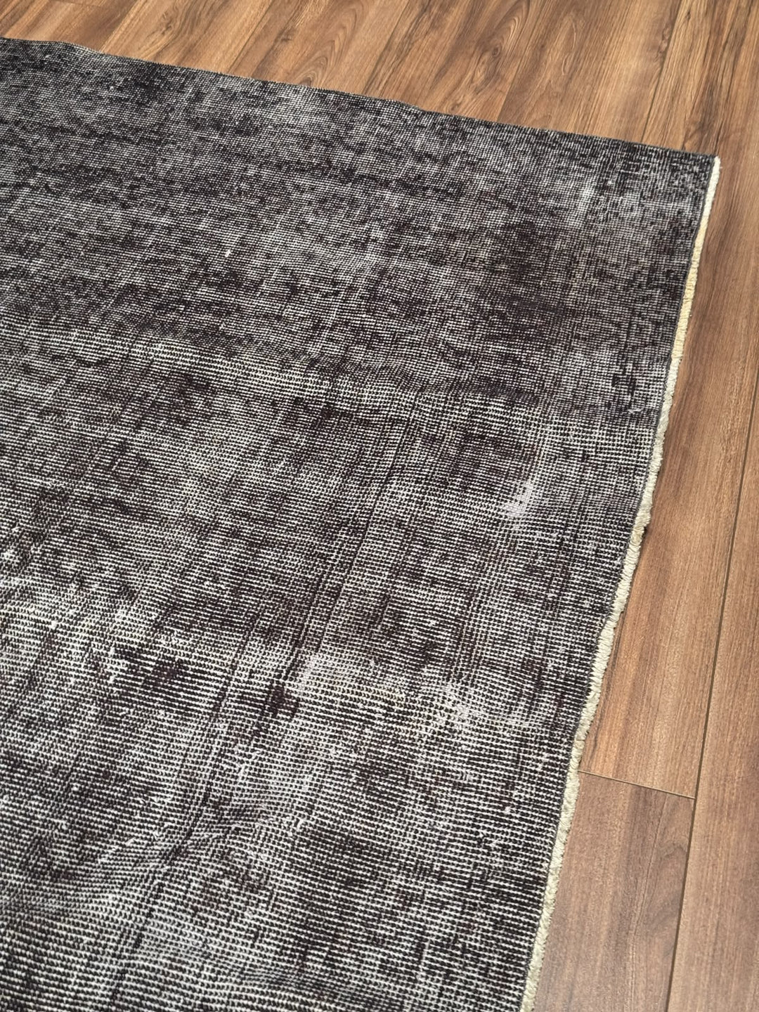 Orijinal Vintage Gri Kök Boya Yün El Dokuma Halı 185x283 5.23 Metrekare - 6x8 ft