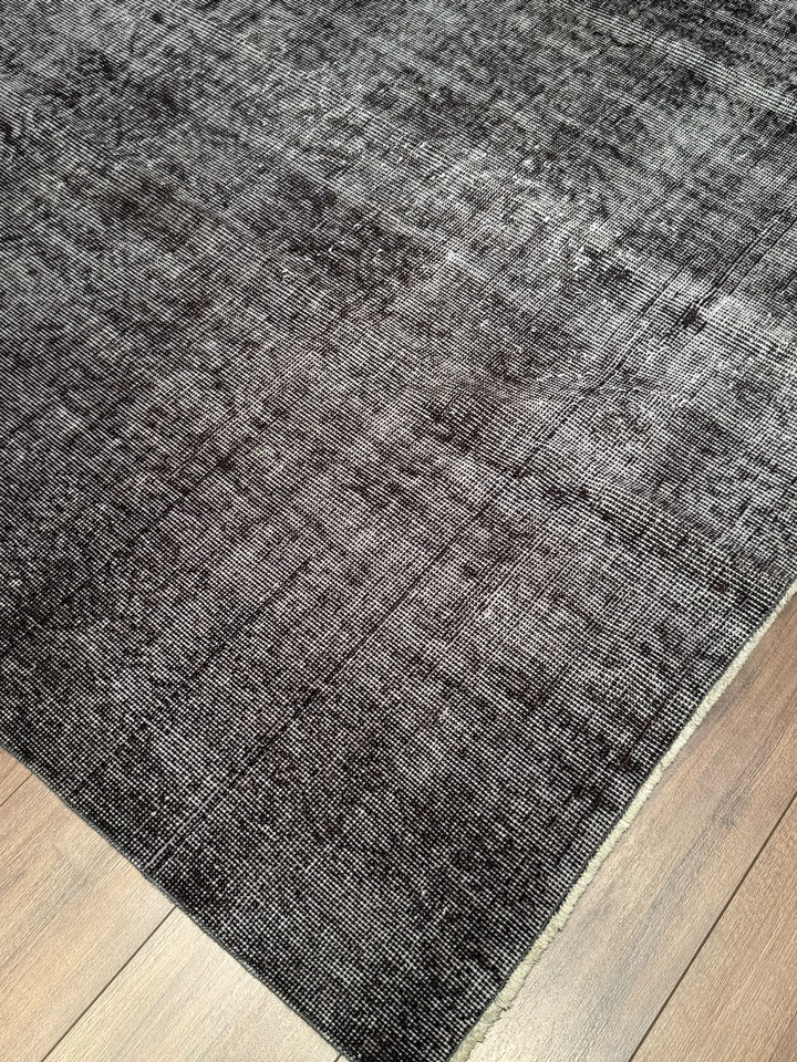 Orijinal Vintage Gri Kök Boya Yün El Dokuma Halı 185x283 5.23 Metrekare - 6x8 ft