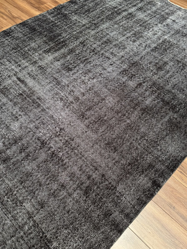 Orijinal Vintage Gri Kök Boya Yün El Dokuma Halı 185x283 5.23 Metrekare - 6x8 ft