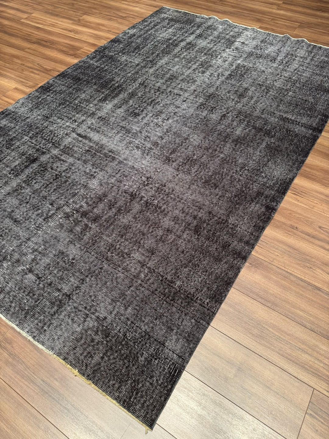 Orijinal Vintage Gri Kök Boya Yün El Dokuma Halı 185x283 5.23 Metrekare - 6x8 ft