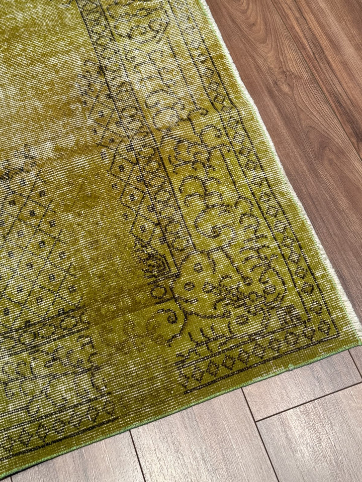 Orijinal Vintage Yeşil Kök Boya Yün El Dokuma Halı 170x269 4.57 Metrekare - 6x8 ft