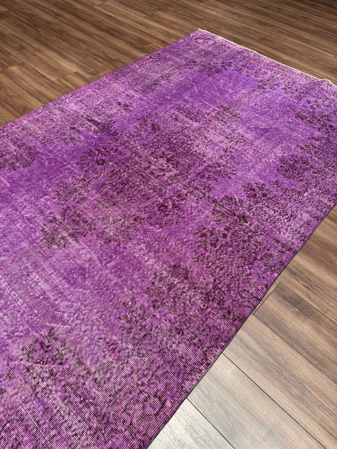 Orijinal Vintage Mor Kök Boya Yün El Dokuma Halı 168x284 4.77 Metrekare - 6x8 ft