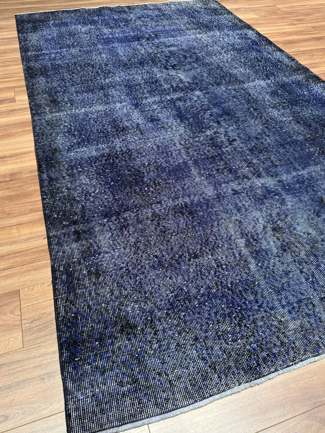 Orijinal Vintage Lacivert Kök Boya Yün El Dokuma Halı 170x300 5.10 Metrekare - 6x8 ft