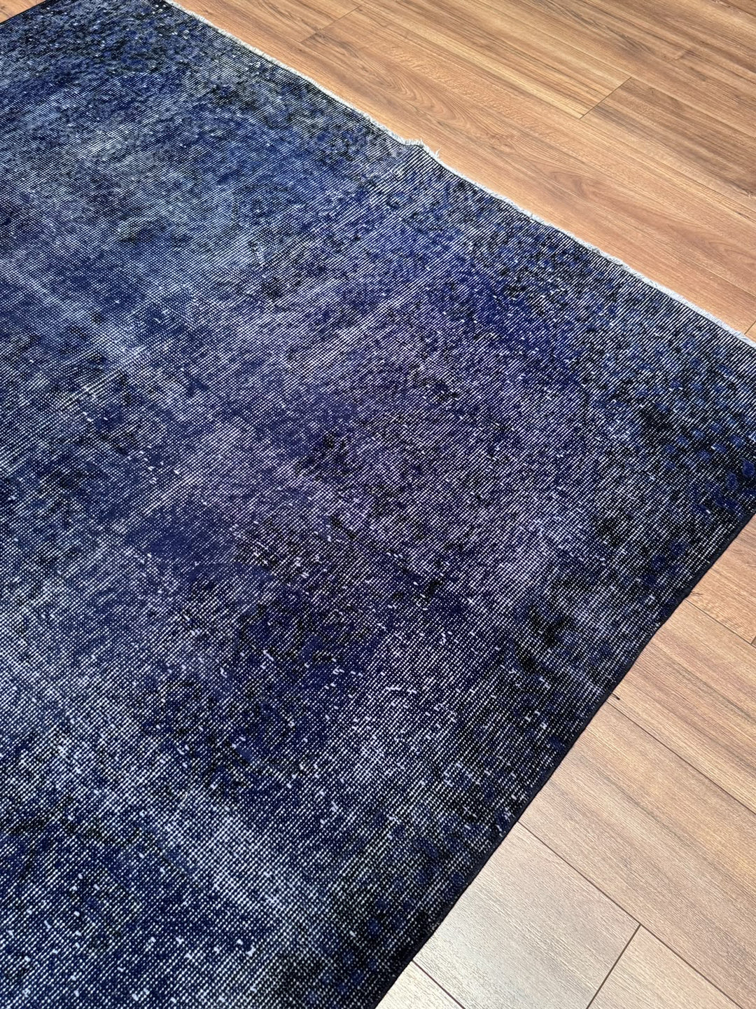 Orijinal Vintage Lacivert Kök Boya Yün El Dokuma Halı 170x300 5.10 Metrekare - 6x8 ft