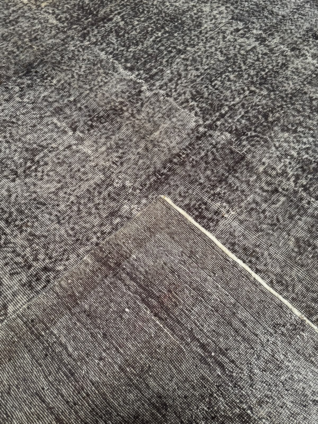 Orijinal Vintage Gri Kök Boya Yün El Dokuma Halı 209x312 6.52 Metrekare - 7x10 ft