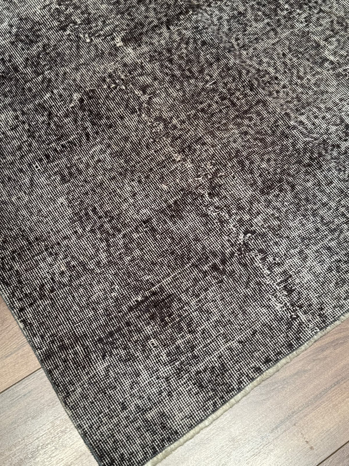 Orijinal Vintage Gri Kök Boya Yün El Dokuma Halı 209x312 6.52 Metrekare - 7x10 ft