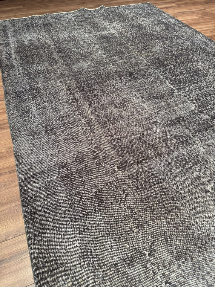 Orijinal Vintage Gri Kök Boya Yün El Dokuma Halı 209x312 6.52 Metrekare - 7x10 ft
