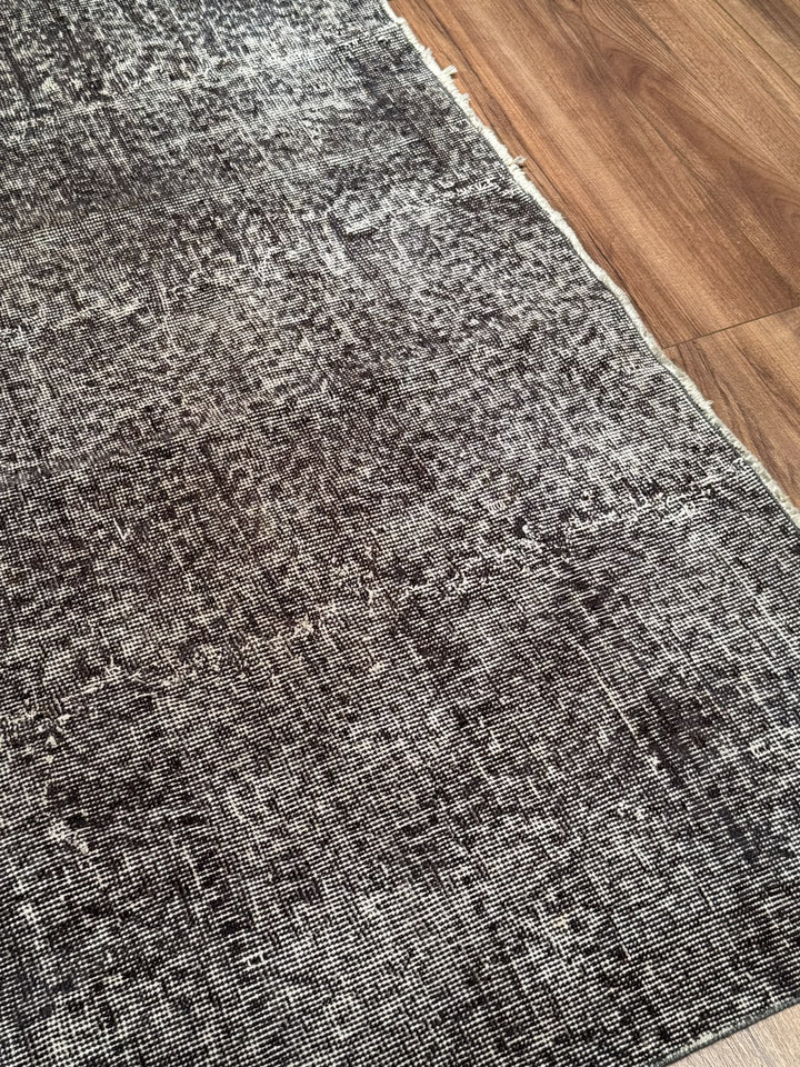 Orijinal Vintage Gri Kök Boya Yün El Dokuma Halı 209x312 6.52 Metrekare - 7x10 ft