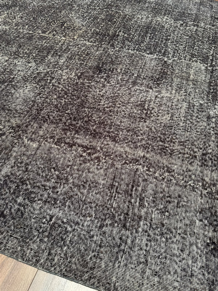 Orijinal Vintage Gri Kök Boya Yün El Dokuma Halı 209x312 6.52 Metrekare - 7x10 ft