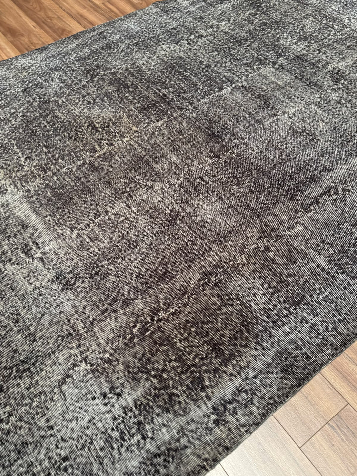Orijinal Vintage Gri Kök Boya Yün El Dokuma Halı 209x312 6.52 Metrekare - 7x10 ft