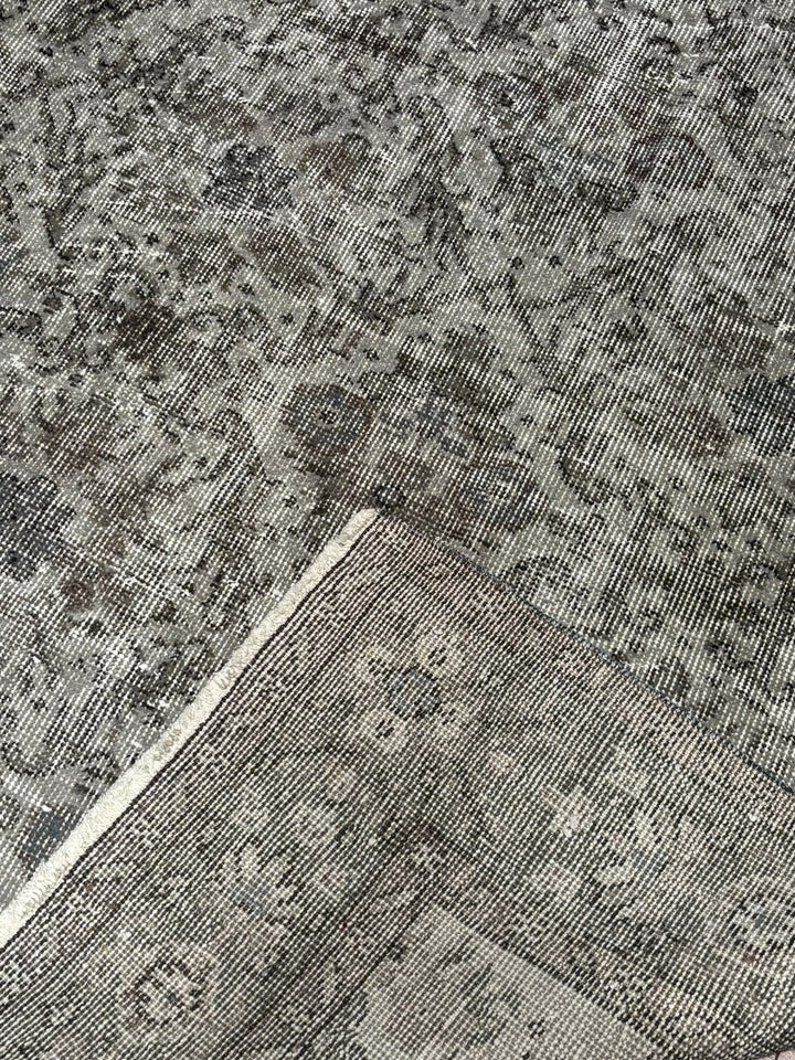 Orijinal Vintage Gri Kök Boya Yün El Dokuma Halı 162x273 4.42 Metrekare - 6x9 ft