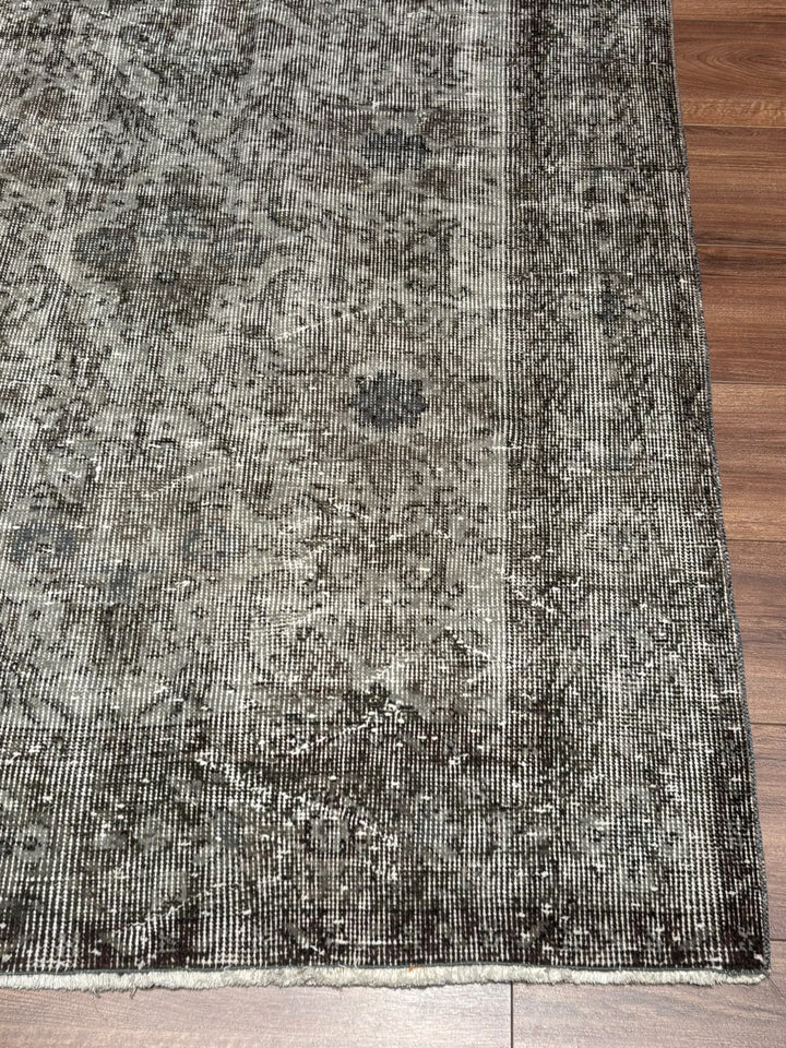 Orijinal Vintage Gri Kök Boya Yün El Dokuma Halı 162x273 4.42 Metrekare - 6x9 ft