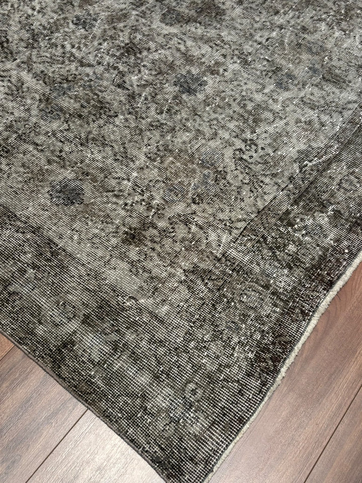 Orijinal Vintage Gri Kök Boya Yün El Dokuma Halı 162x273 4.42 Metrekare - 6x9 ft