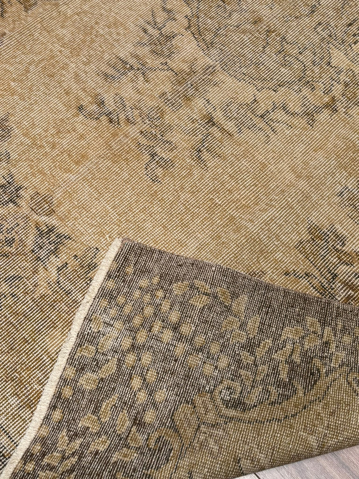 Orijinal Vintage Kahverengi Kök Boya Yün El Dokuma Halı 181x278 5.03 Metrekare - 6x9 ft