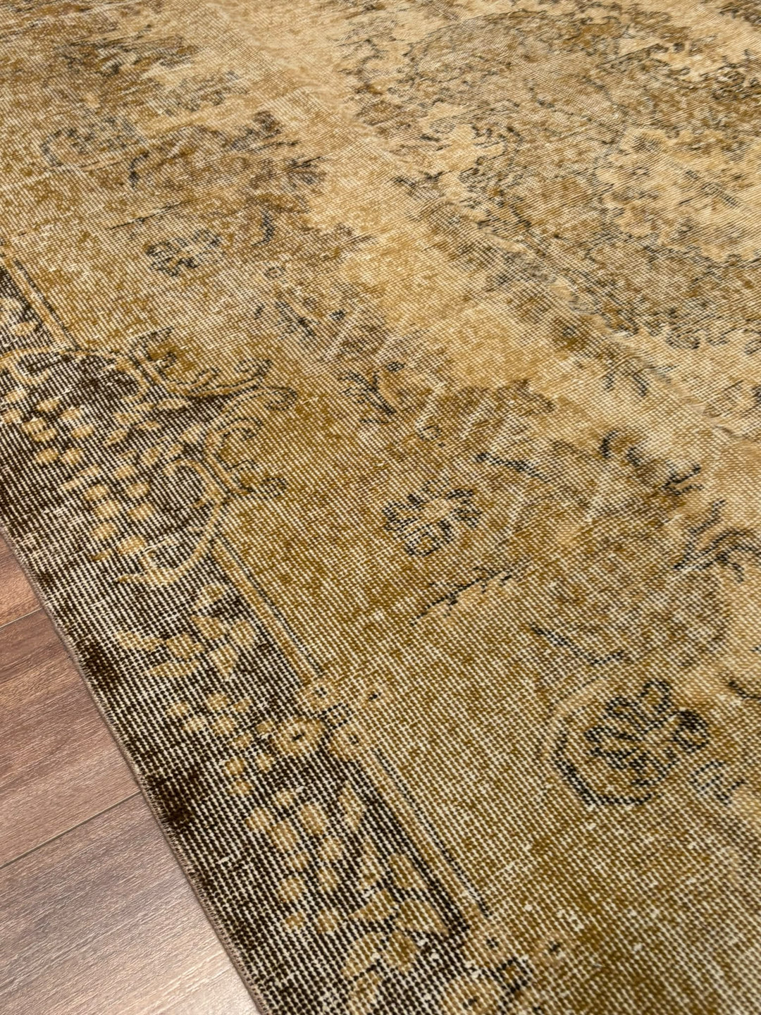 Orijinal Vintage Kahverengi Kök Boya Yün El Dokuma Halı 181x278 5.03 Metrekare - 6x9 ft