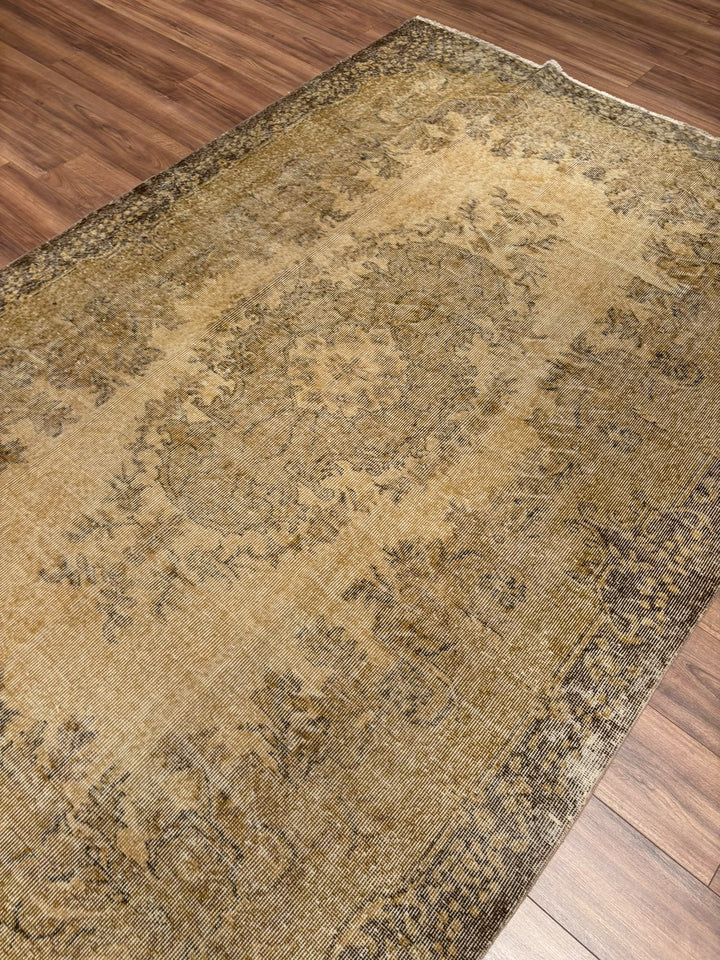 Orijinal Vintage Kahverengi Kök Boya Yün El Dokuma Halı 181x278 5.03 Metrekare - 6x9 ft
