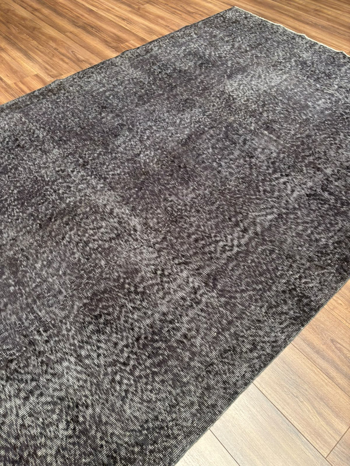 Orijinal Vintage Gri Kök Boya Yün El Dokuma Halı 196x302 5.92 Metrekare - 7x10 ft