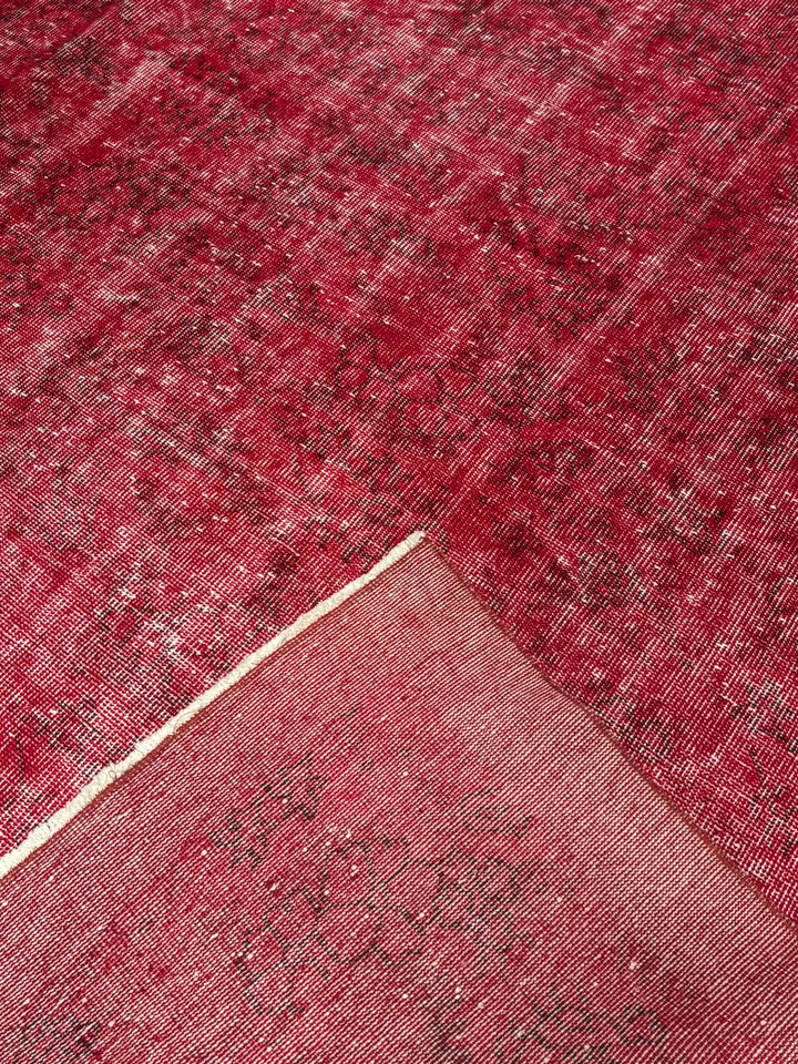 Orijinal Vintage Kırmızı Kök Boya Yün El Dokuma Halı 216x316 6.83 Metrekare - 7x10 ft