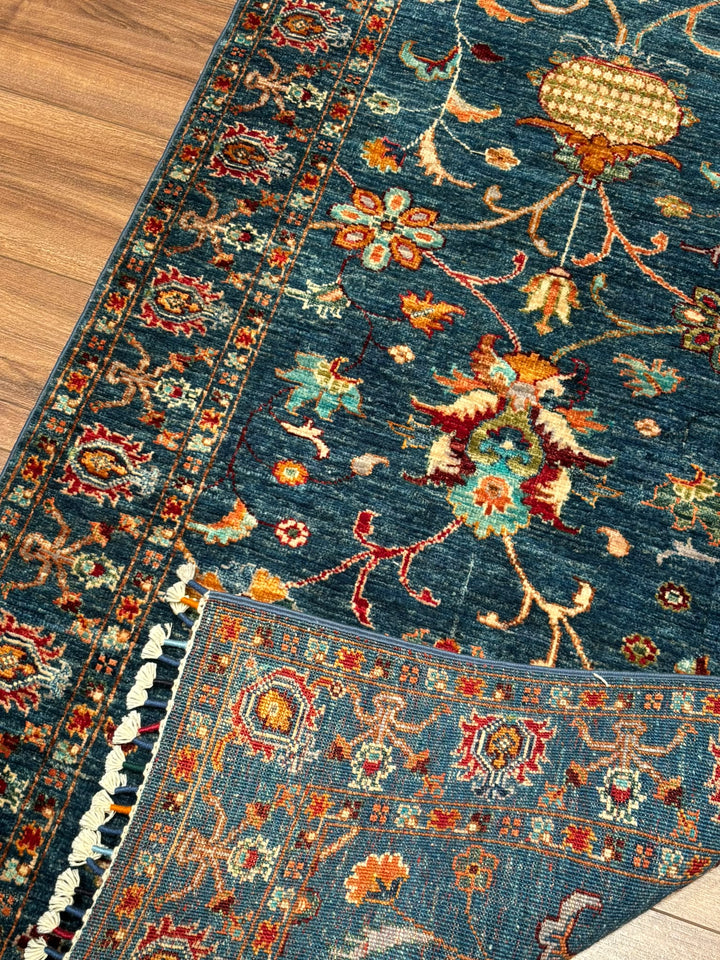 Sultani Binbirgece Yolluk Orijinal El Dokuması Lacivert Kök Boya Yün Halı 0.83x255 2.12 Metrekare - 3x8 ft