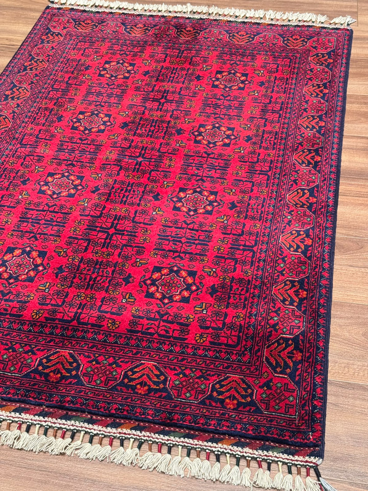 Afgan Halısı Bilcik Orijinal El Dokuması Kök Boya Yün 0.98x147 1.44 Metrekare - 3x5 ft