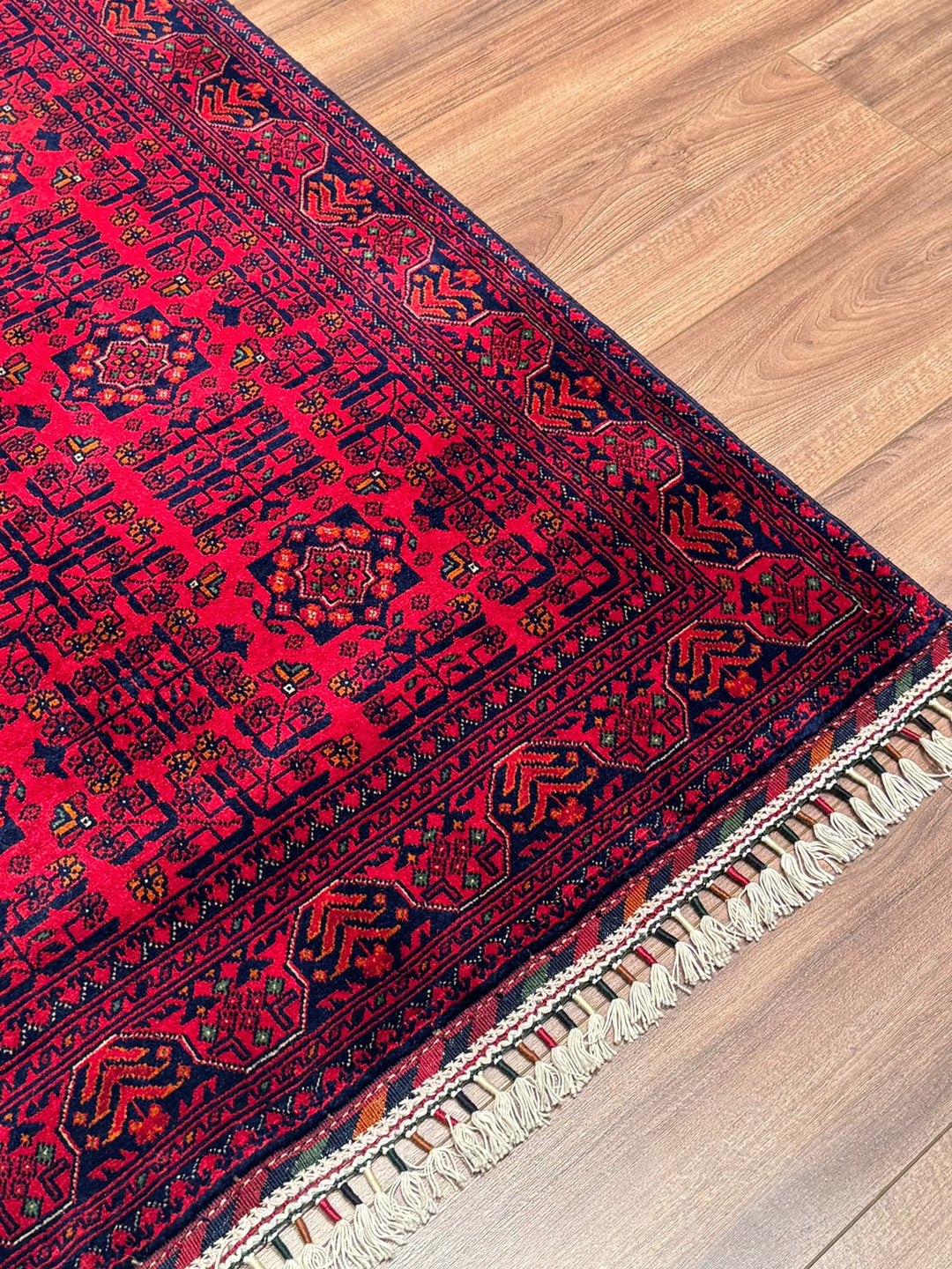 Afgan Halısı Bilcik Orijinal El Dokuması Kök Boya Yün 0.98x147 1.44 Metrekare - 3x5 ft