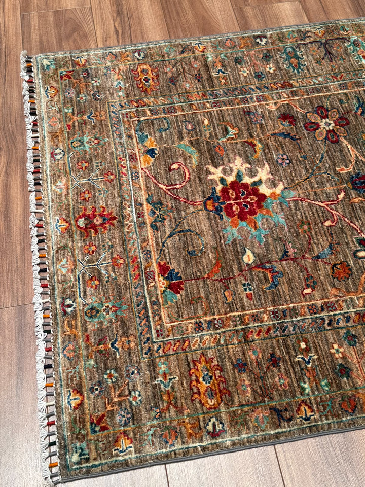 Sultani Binbirgece Orijinal El Dokuması Toprak Kök Boya Yün Halı 103x154 1.59 Metrekare - 3x5 ft