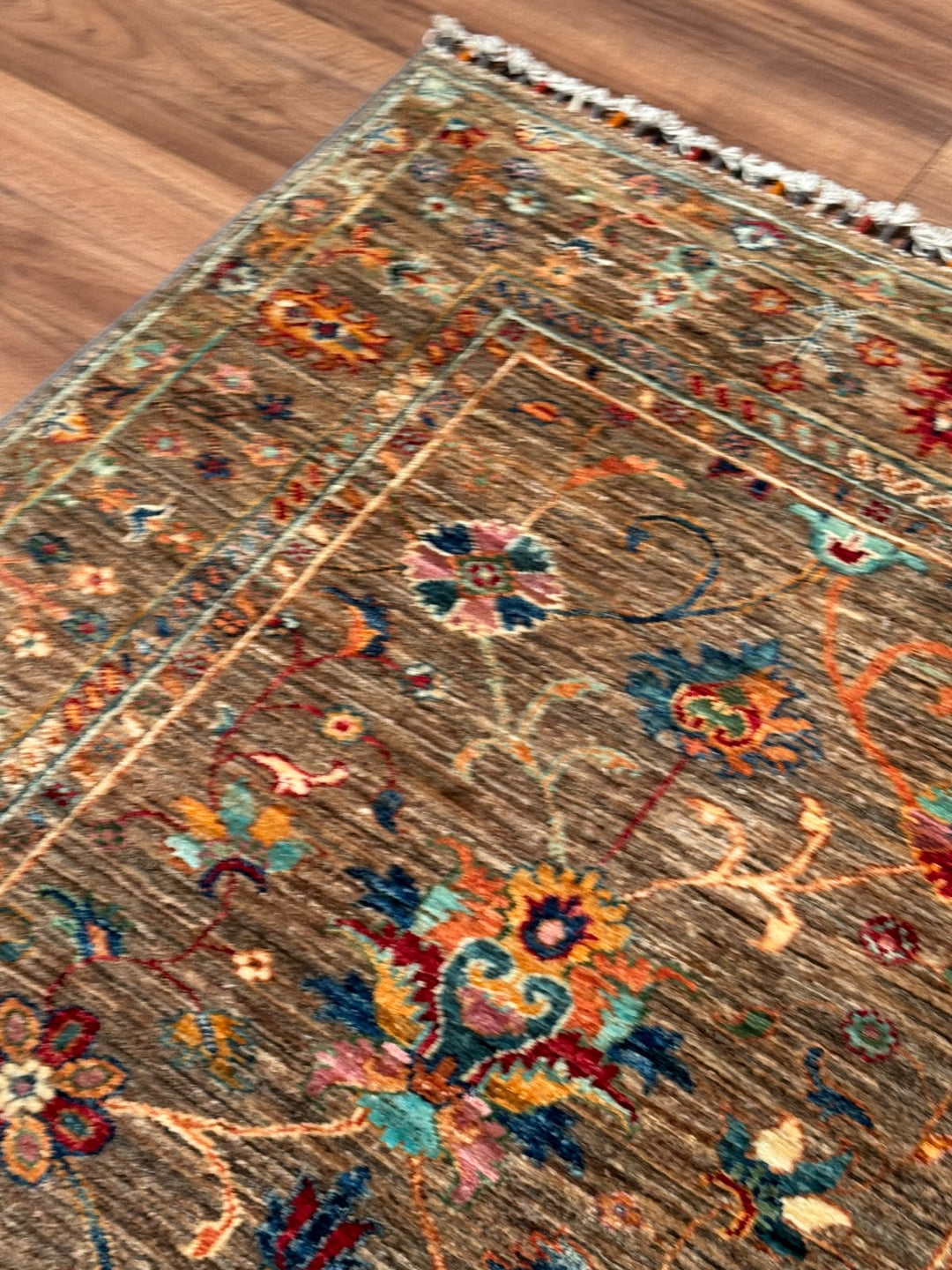 Sultani Binbirgece Orijinal El Dokuması Toprak Kök Boya Yün Halı 103x154 1.59 Metrekare - 3x5 ft