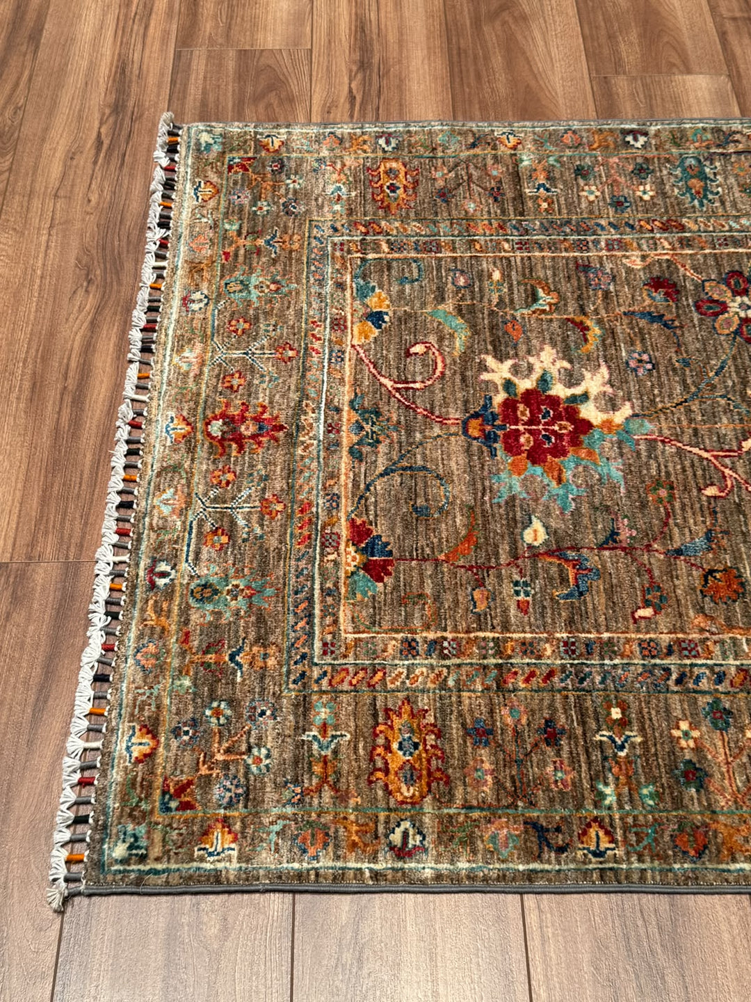 Sultani Binbirgece Orijinal El Dokuması Toprak Kök Boya Yün Halı 103x154 1.59 Metrekare - 3x5 ft