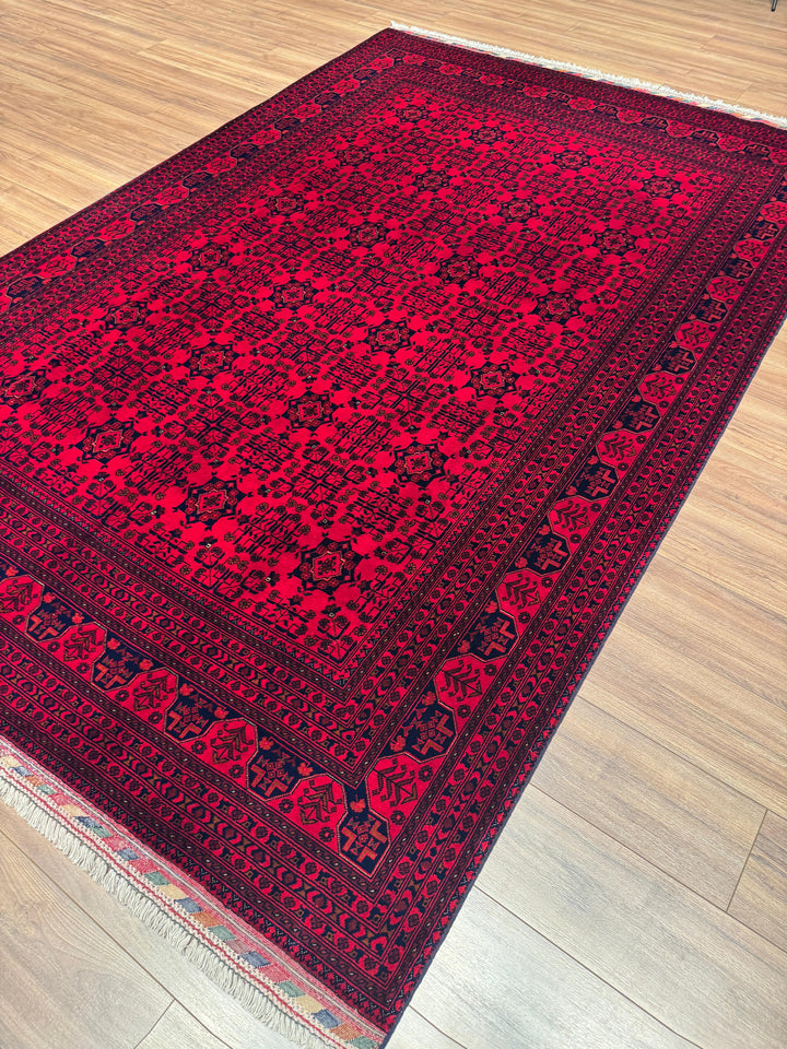 Afgan Halısı Bilcik Orijinal El Dokuması Kök Boya Yün 205x303 6.21 Metrekare - 7x10 ft