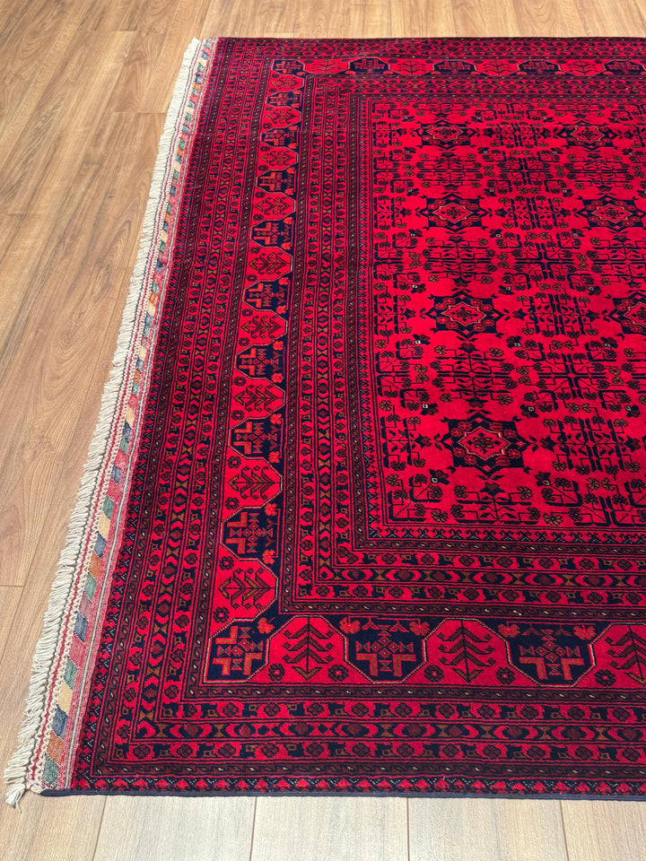 Afgan Halısı Bilcik Orijinal El Dokuması Kök Boya Yün 205x303 6.21 Metrekare - 7x10 ft