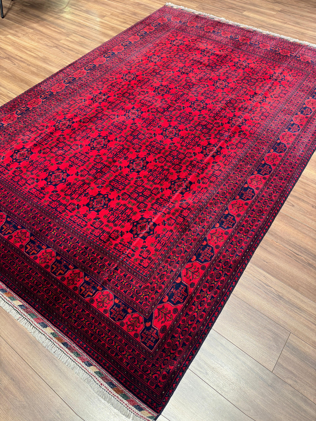 Afgan Halısı Bilcik Orijinal El Dokuması Kök Boya Yün 205x303 6.21 Metrekare - 7x10 ft