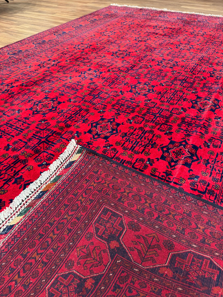Afgan Halısı Bilcik Orijinal El Dokuması Kök Boya Yün 205x303 6.21 Metrekare - 7x10 ft