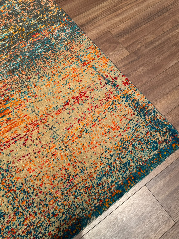 Oxidised Orijinal El Dokuması Multi Yün İpek Halı 272x363 9.87 Metrekare - 9x12 ft