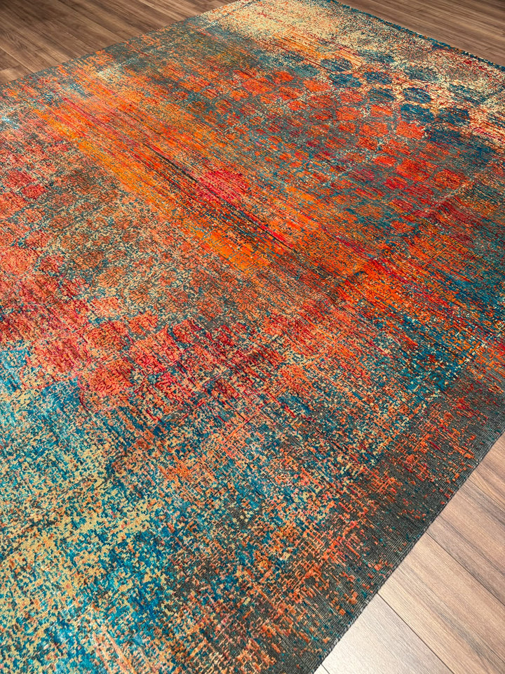 Oxidised Orijinal El Dokuması Multi Yün İpek Halı 272x363 9.87 Metrekare - 9x12 ft