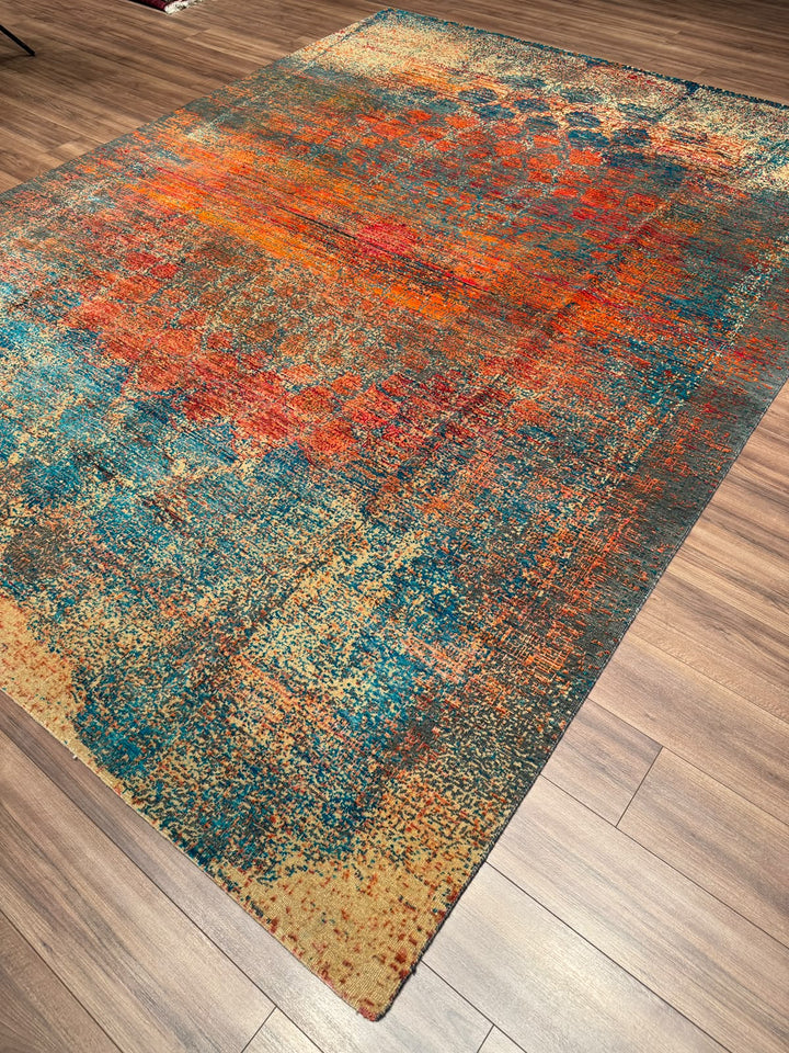 Oxidised Orijinal El Dokuması Multi Yün İpek Halı 272x363 9.87 Metrekare - 9x12 ft