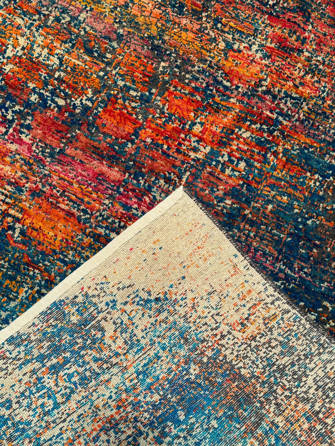 Oxidised Orijinal El Dokuması Multi Yün İpek Halı 244x304 7.42 Metrekare - 8x10 ft