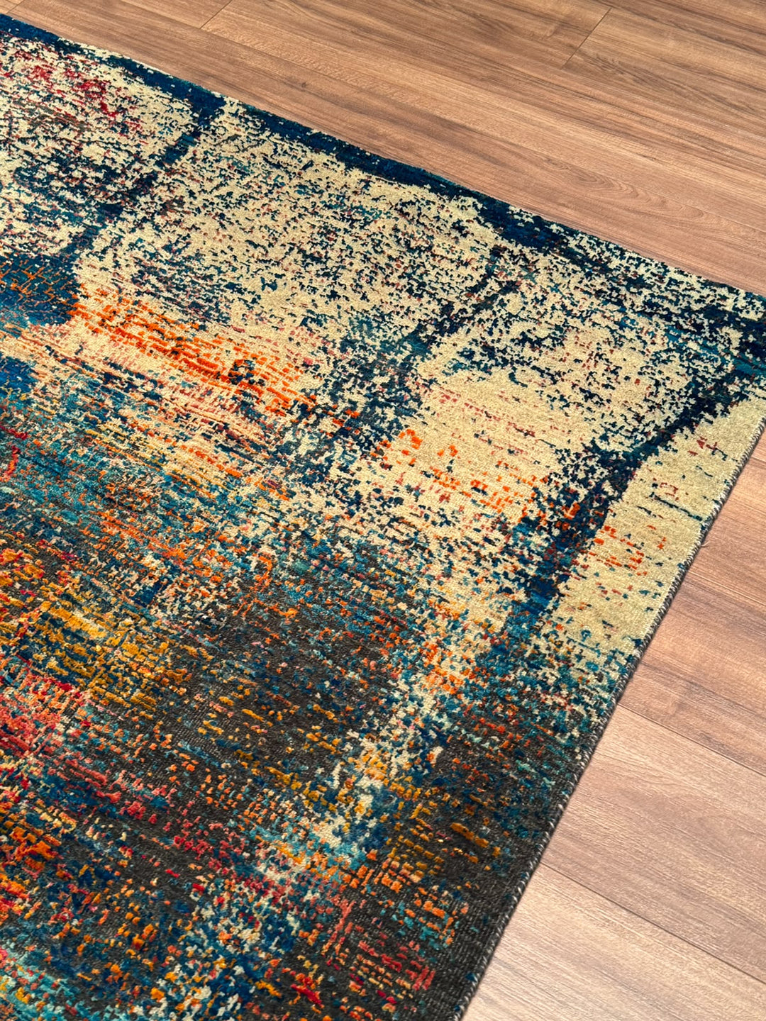Oxidised Orijinal El Dokuması Multi Yün İpek Halı 244x304 7.42 Metrekare - 8x10 ft