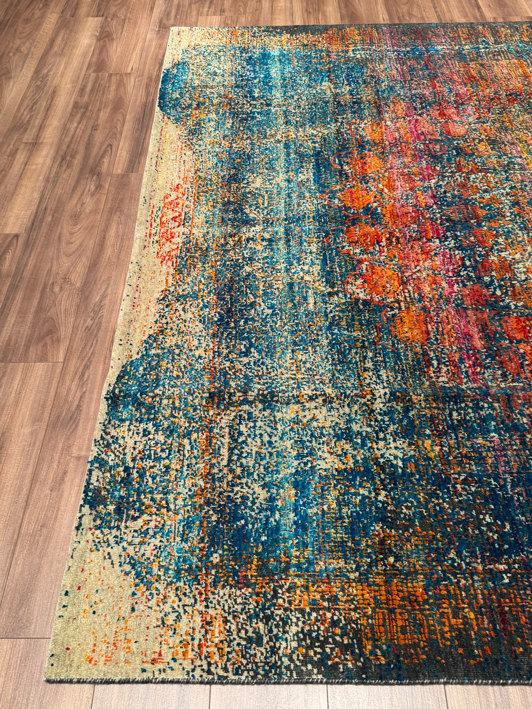 Oxidised Orijinal El Dokuması Multi Yün İpek Halı 244x304 7.42 Metrekare - 8x10 ft