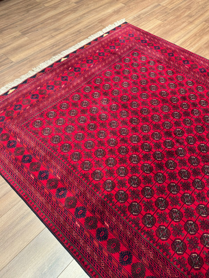 Afgan Halısı Bilcik Buhara Orijinal El Dokuması Kök Boya Yün 169x235 3.97 Metrekare - 5x7 ft