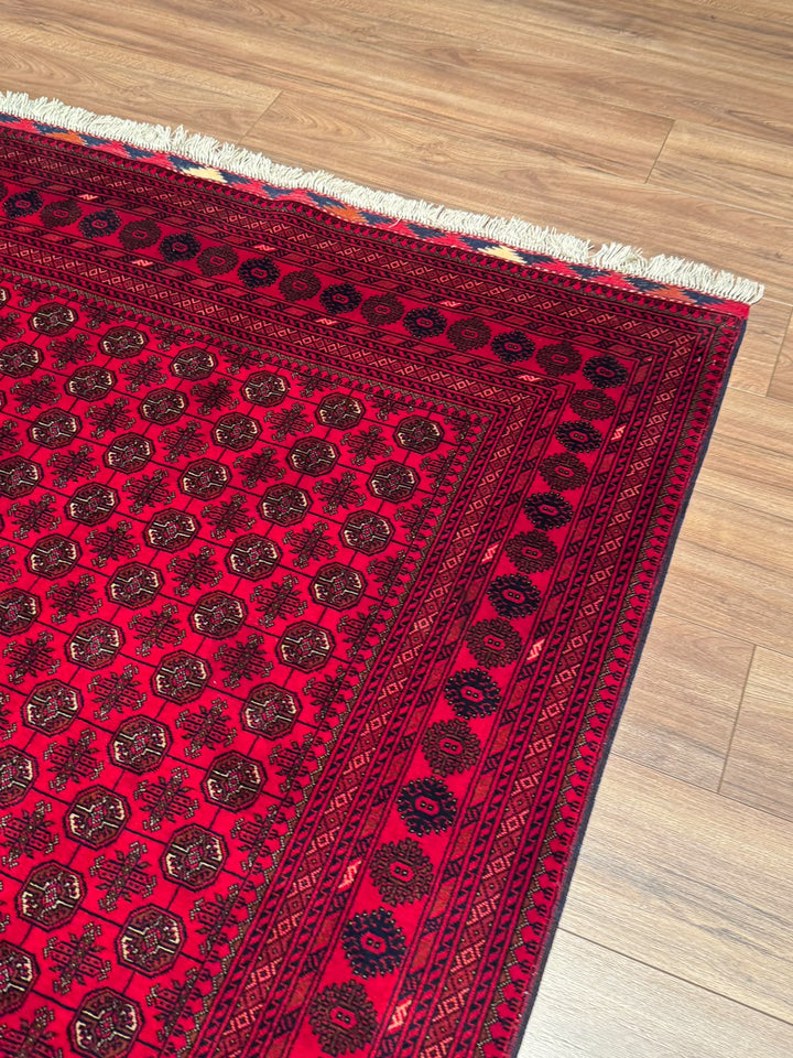 Afgan Halısı Bilcik Buhara Orijinal El Dokuması Kök Boya Yün 169x235 3.97 Metrekare - 5x7 ft