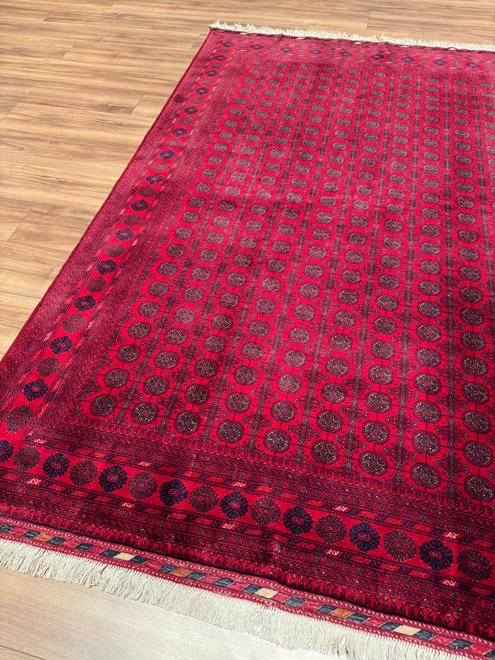Afgan Halısı Bilcik Buhara Orijinal El Dokuması Kök Boya Yün 168x231 3.88 Metrekare - 5x7 ft