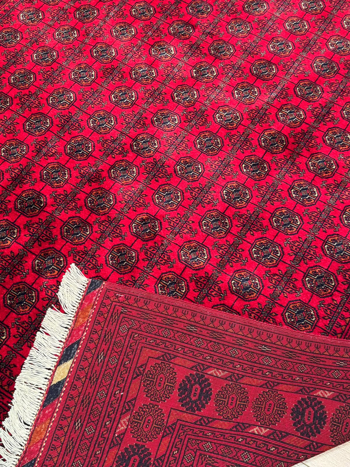 Afgan Halısı Bilcik Buhara Orijinal El Dokuması Kök Boya Yün 151x199 3 Metrekare - 5x7 ft