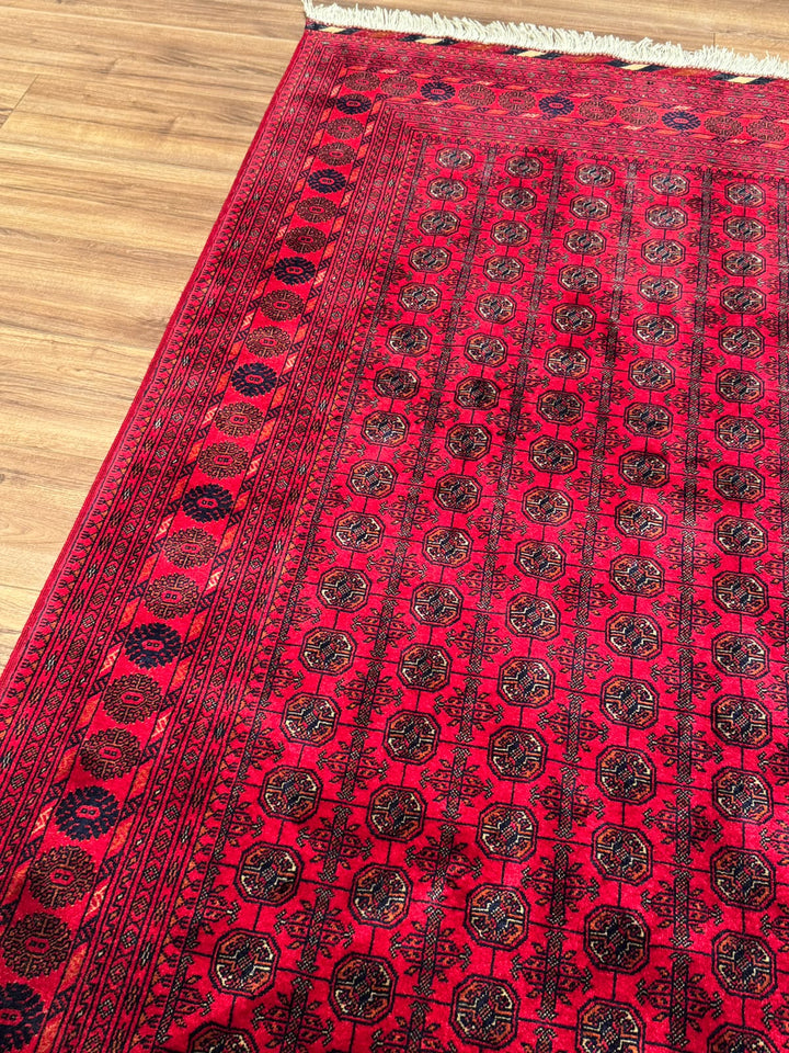 Afgan Halısı Bilcik Buhara Orijinal El Dokuması Kök Boya Yün 151x199 3 Metrekare - 5x7 ft