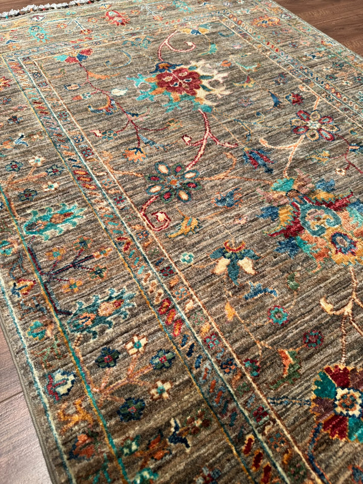 Sultani Binbirgece Orijinal El Dokuması Toprak Kök Boya Yün Halı 101x154 1.56 Metrekare - 3x5 ft