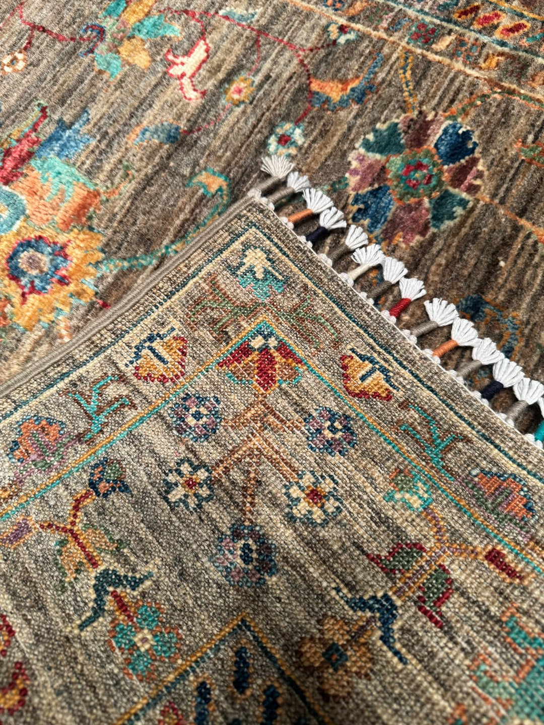 Sultani Binbirgece Orijinal El Dokuması Toprak Kök Boya Yün Halı 101x154 1.56 Metrekare - 3x5 ft