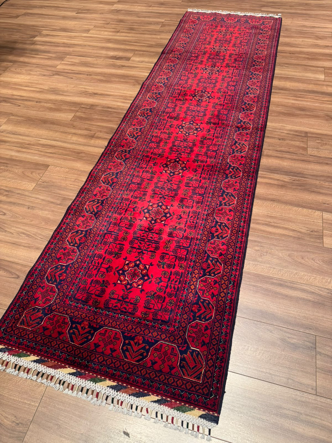 Afgan Halısı Hamyap Yolluk Orijinal El Dokuması Kök Boya Yün 0.82x301 2.47 Metrekare - 3x10 ft