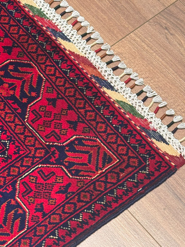 Afgan Halısı Hamyap Yolluk Orijinal El Dokuması Kök Boya Yün 0.82x301 2.47 Metrekare - 3x10 ft
